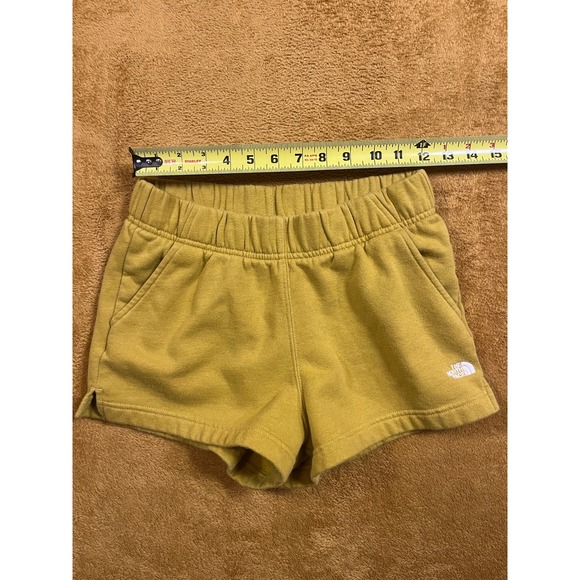 The North Face Women‎ S Yellow Sweat Shorts Pockets Elastic Waist - Picture 8 of 10